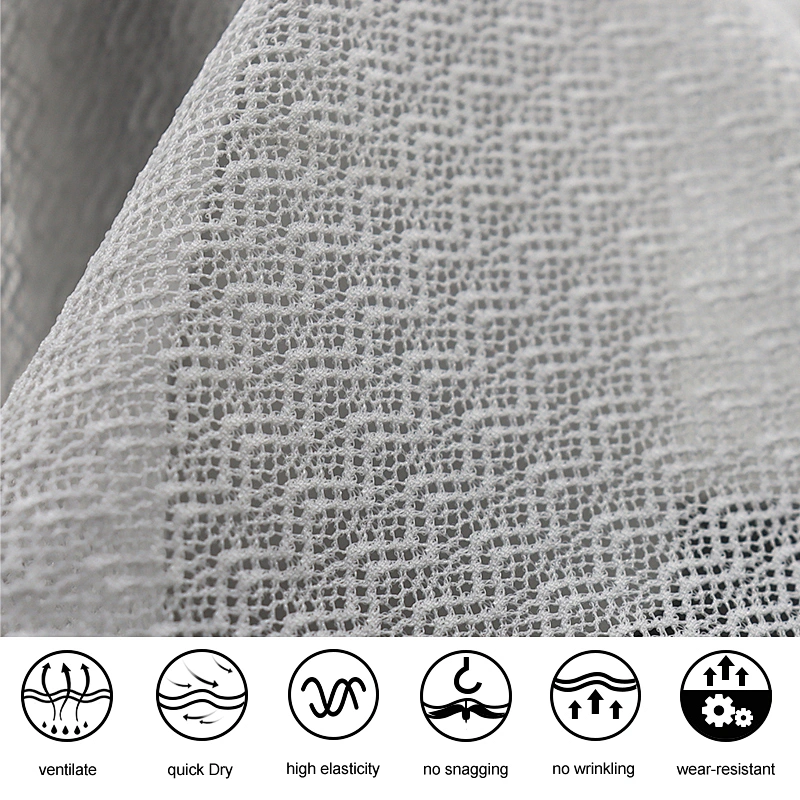 4-way stretch nylon spandex jacquard mesh fabric